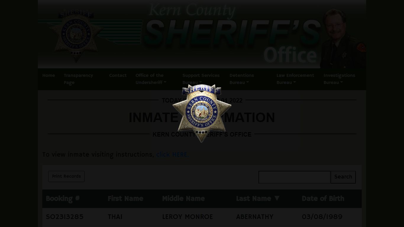 Inmate Information | KCSO